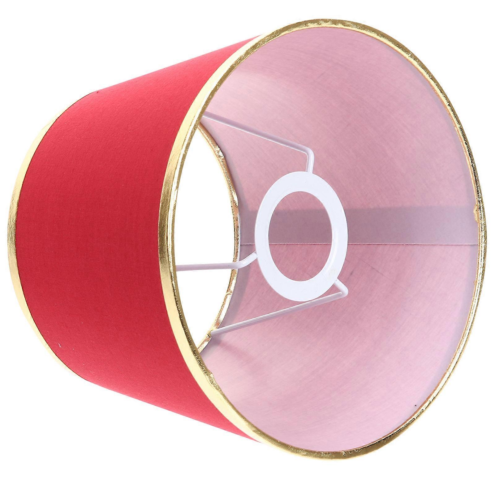 Shades For Lamps Fabric Lampshade Replacement For Living Room Bedroom Warm Lighting Red Color 1Set