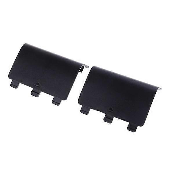 2 Black Battery Covers for Xbox One Wireless Controller - Replacement Accessories