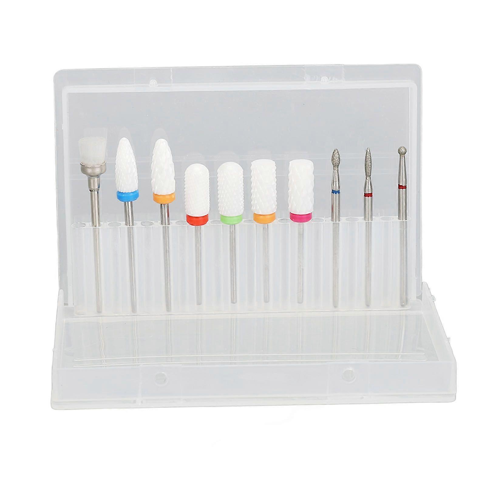 2025 Latest Model 10pcs Nail Drill Bits Set Tungsten Carbide Ceramic Fast Remo...