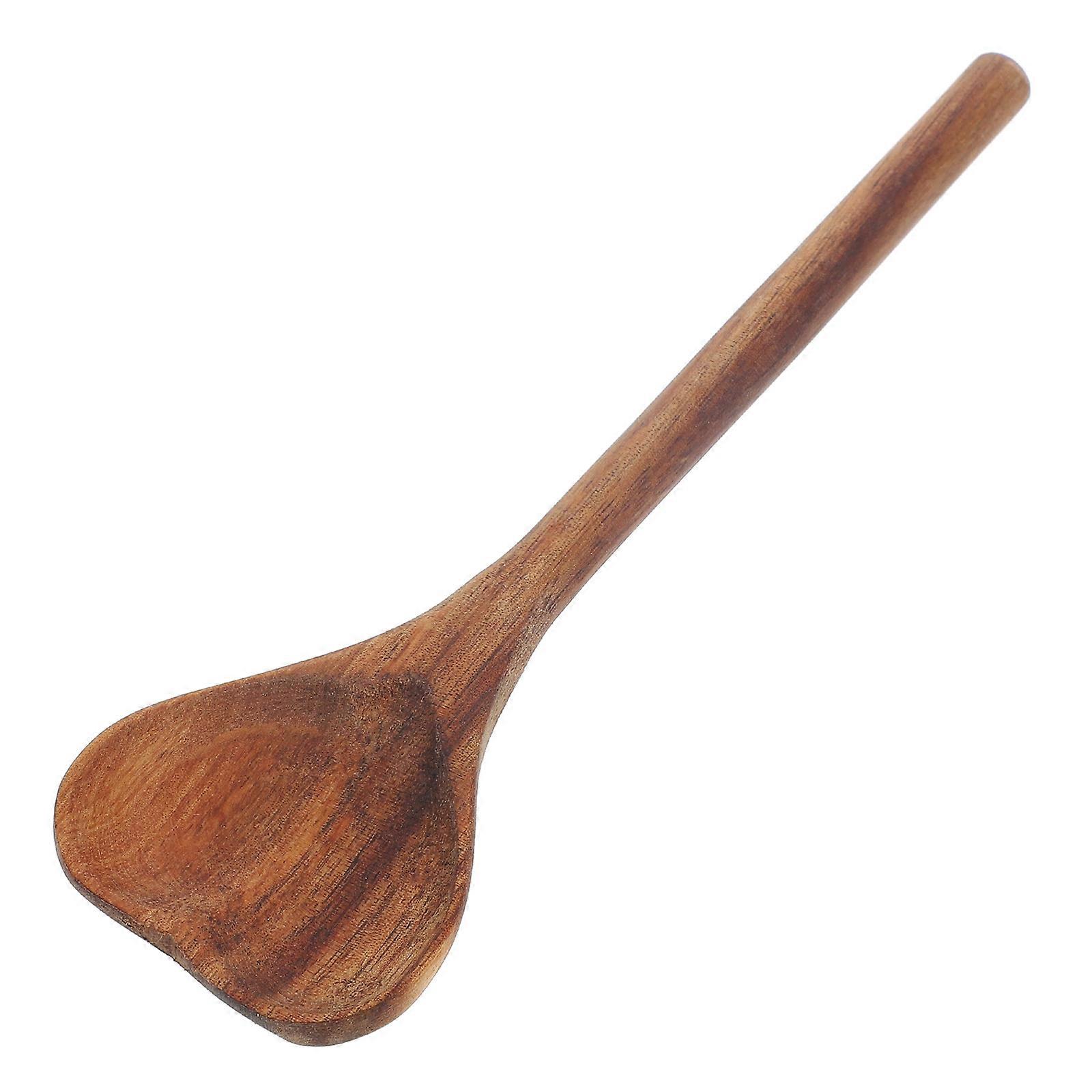 Heart Shape Wooden Spoon Ergonomic Stirring Scoop for Dessert Ice Cream Soup Multi Functional Kitchen Tool for Valentine's Day