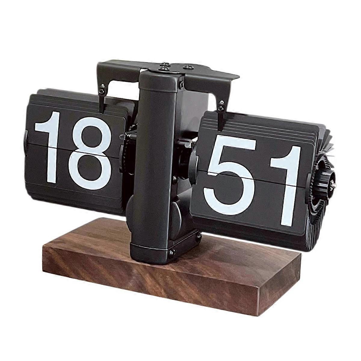 Flip Desk Clock Multifunctional Decor Vintage Table Clock Mechanical Flip Clock for Living Room Caf