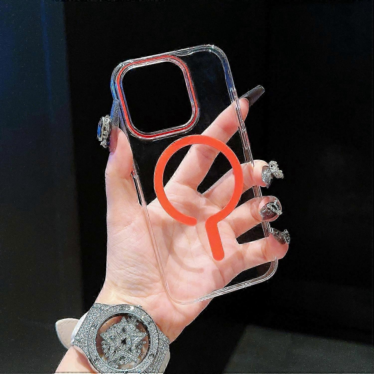 Clear Case TPU+PC Phone Cover for Compatible with MagSafe Devices