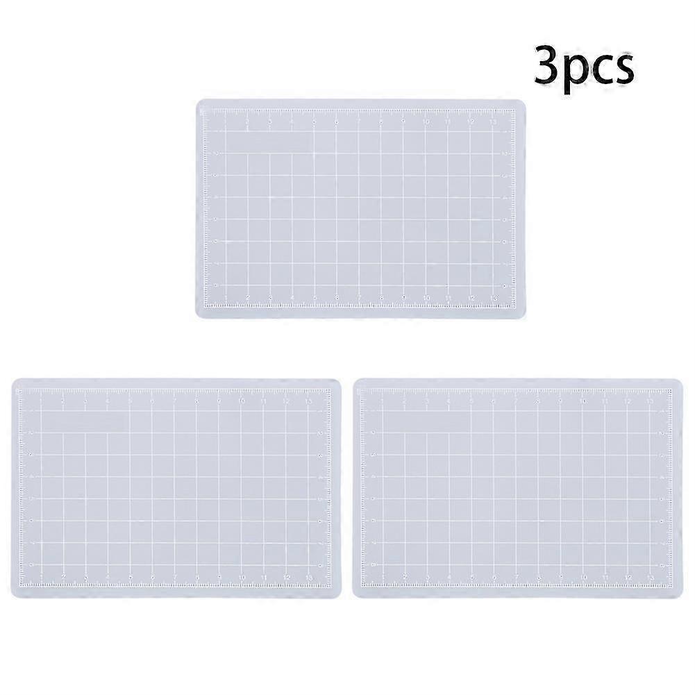 3PCs Translucent Non-Slip Cutting Mats Craft Collection Handmade Tool for Stickers (15 x 10cm)