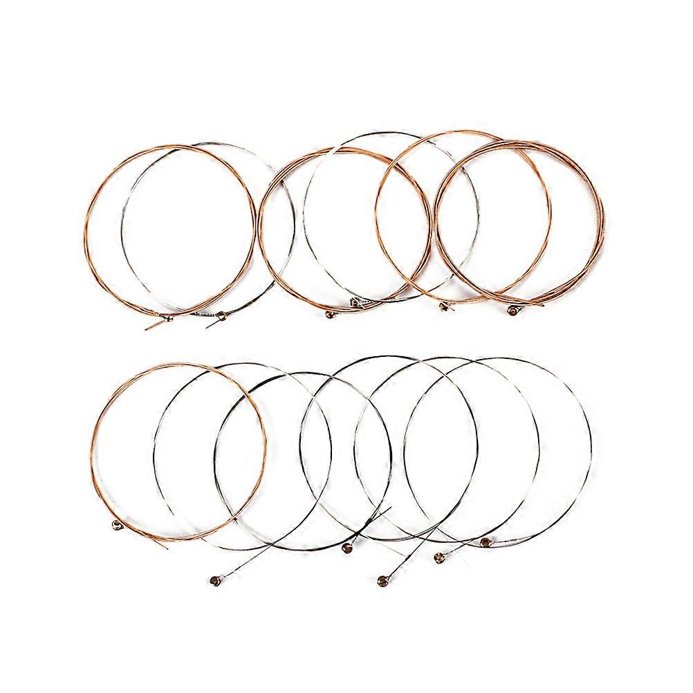 Strings Replacement Steel Durable Guitar Strings Electric Guitarists Rust-proof Coating 12Pcs