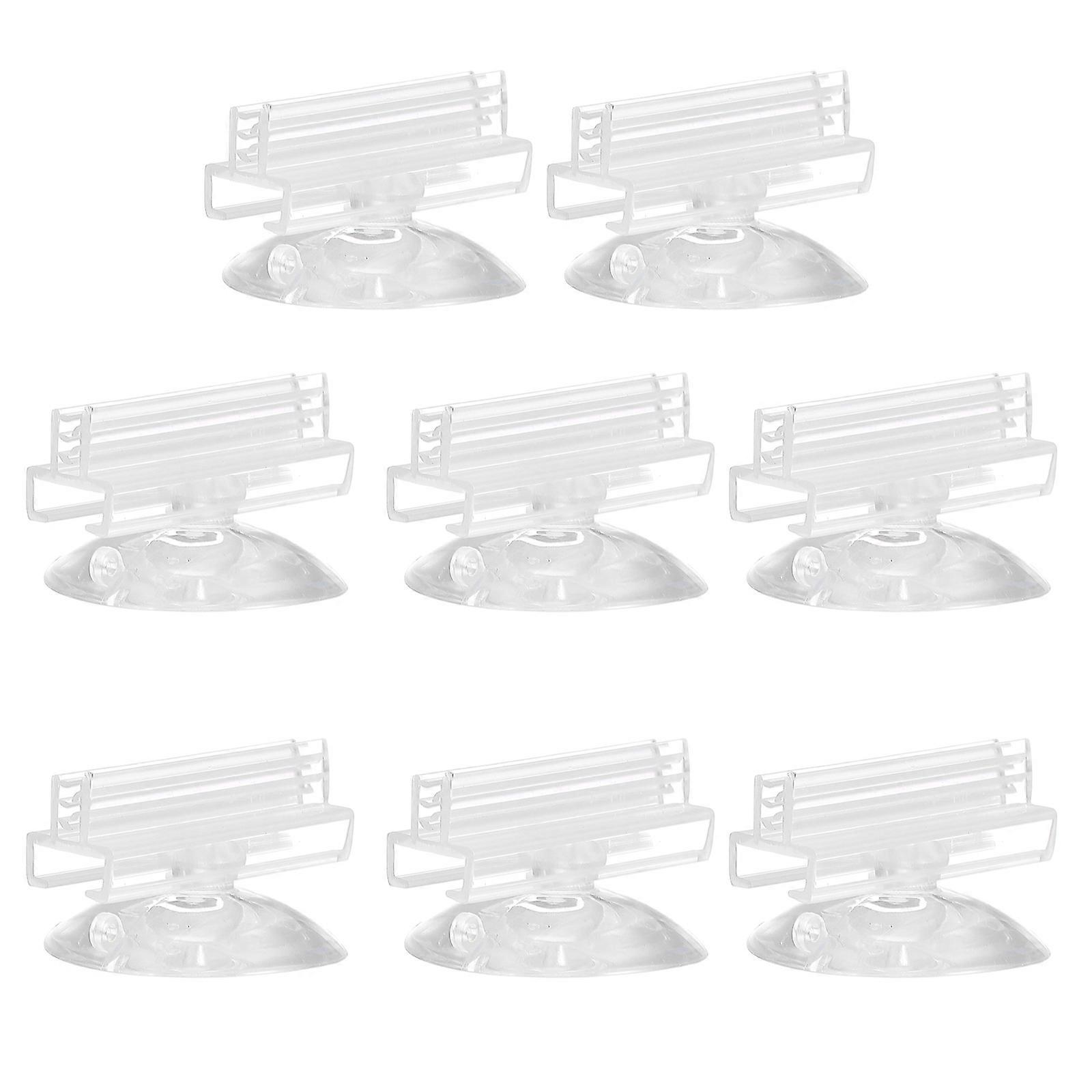 8PCS Aquarium Divider Clip with Suction Cup Advertising Folder Tooth Clamp