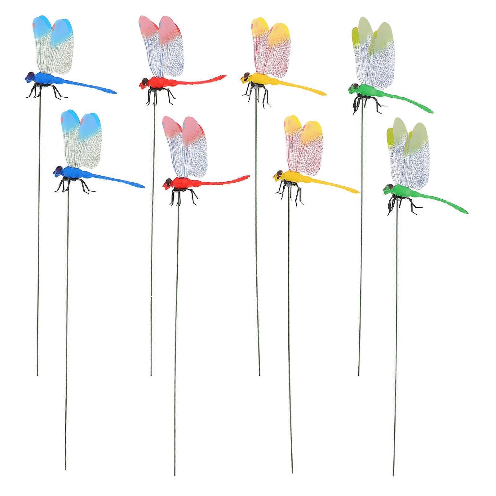 Simulation Dragonfly Model Decor Blue Color 30X9CM Size Creative Toy for Office Decoration 8Pcs