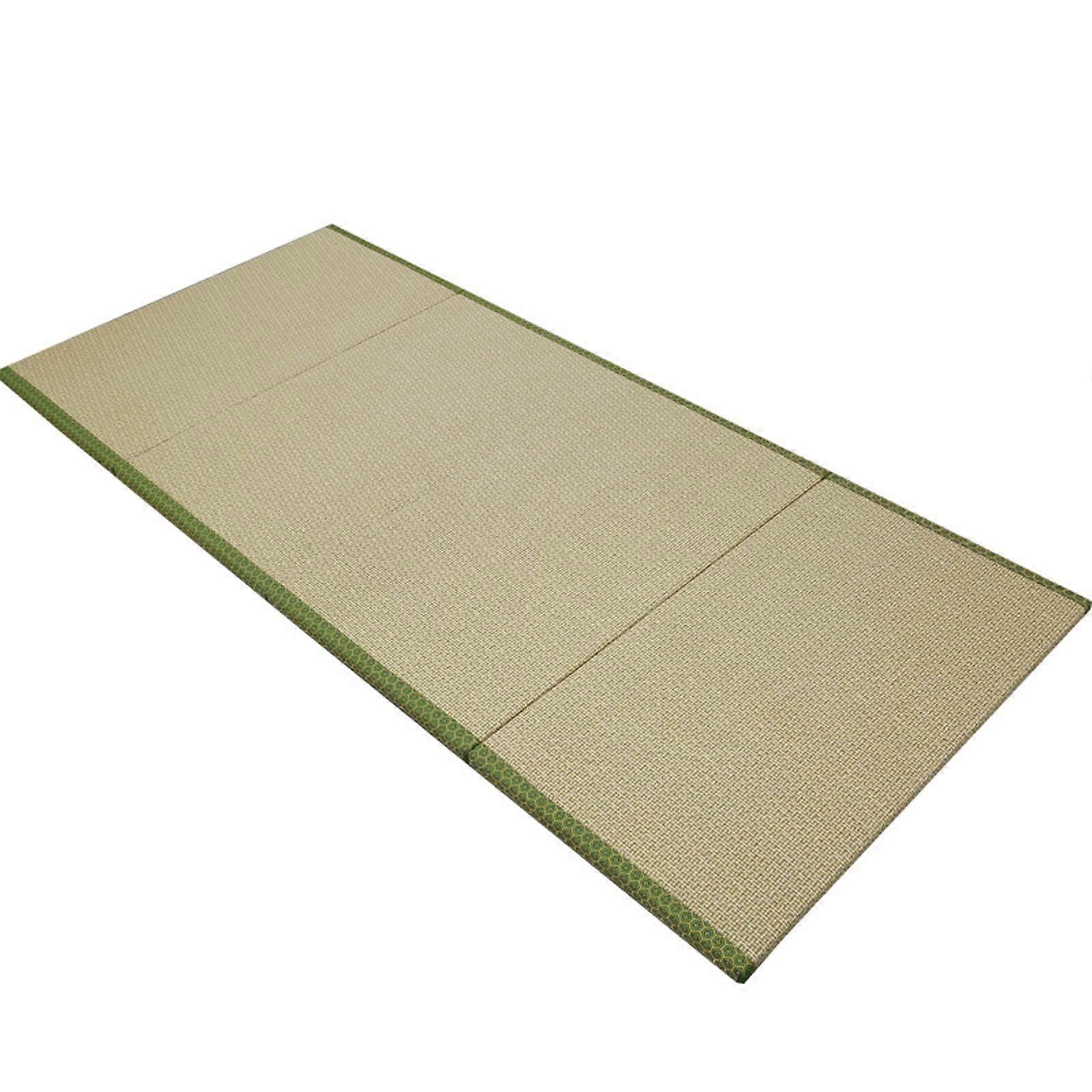 Traditional Japanese mat, foldable futon mattress, portable for sleeping or sitting, single size green