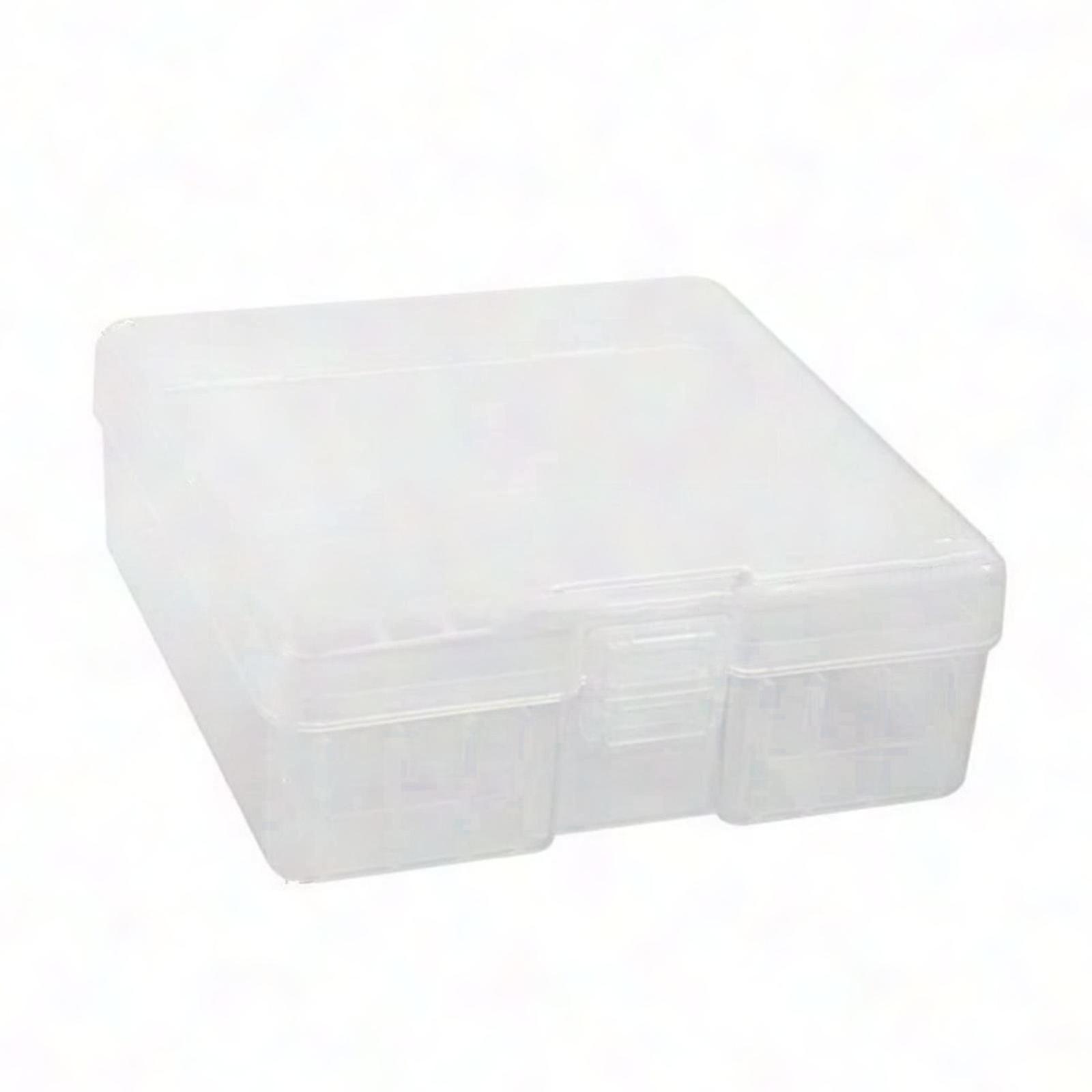 100Pcs AA AAA Plastic Battery Storage Box Holder Organizer Case with Hard Cover