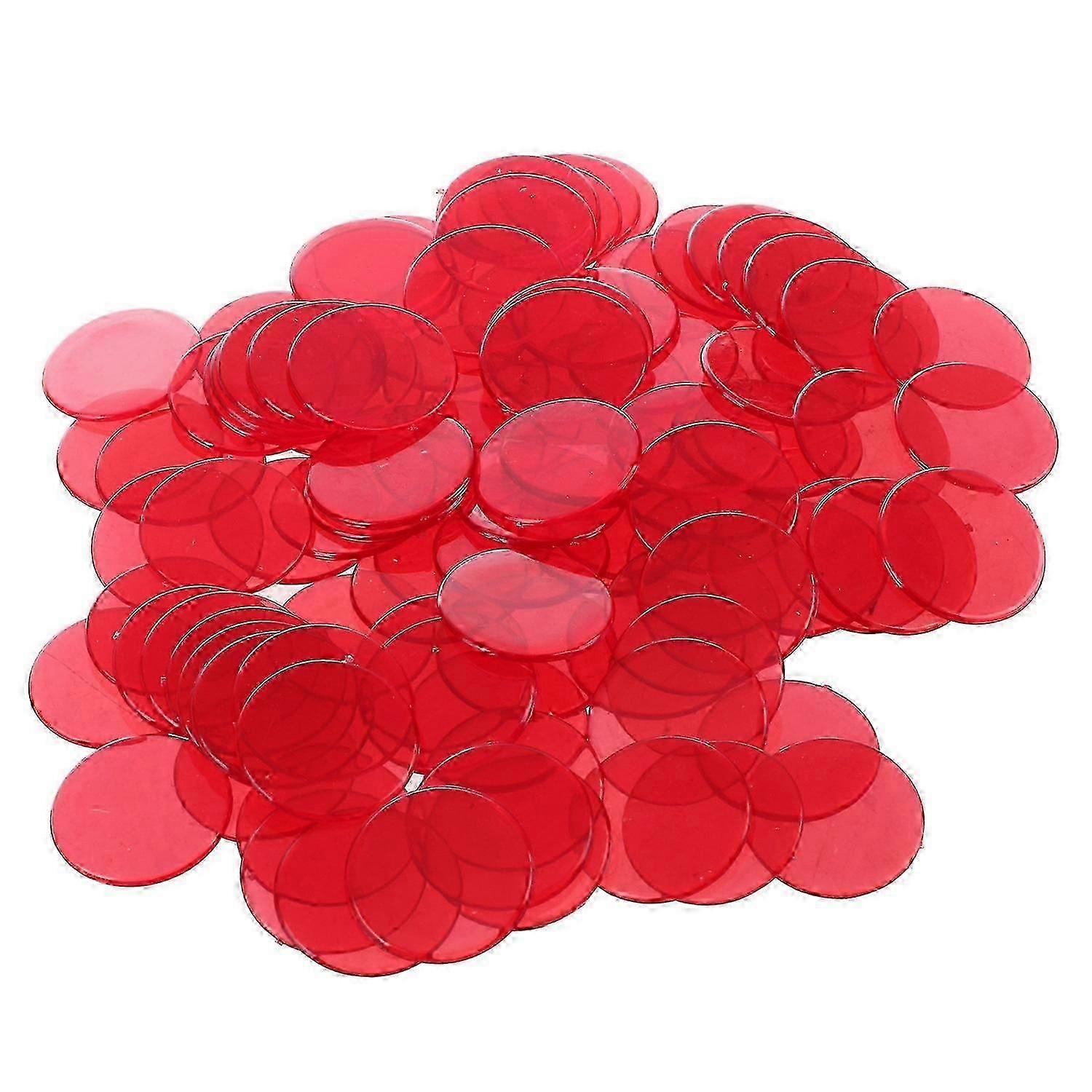 100 Transparent Bingo Chips - 1.9cm for Game Nights & Classroom Learning