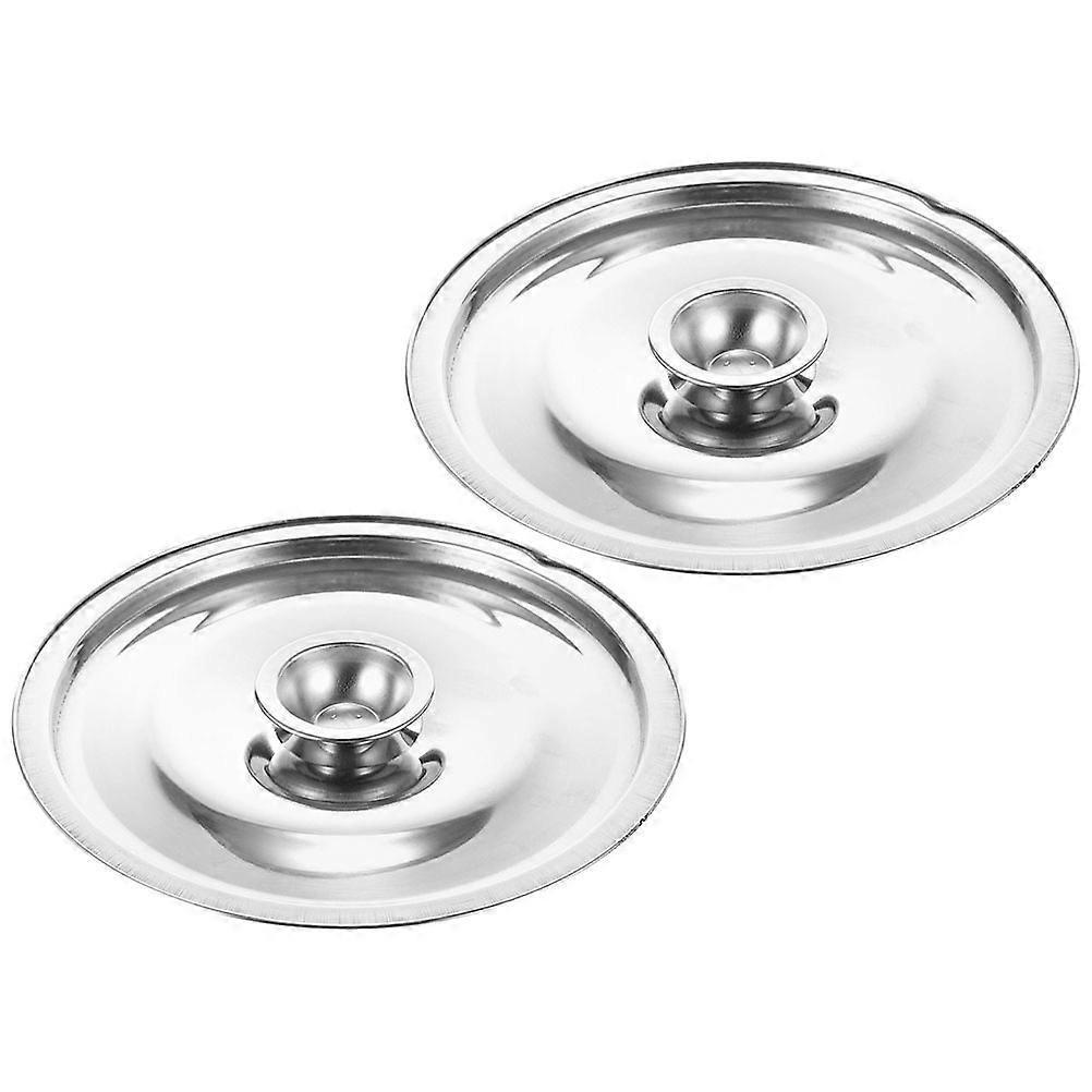 Stainless Steel Jar Lids Replacement for Oil & Seasoning Pots – Kitchen Supplies Cover Set of 2