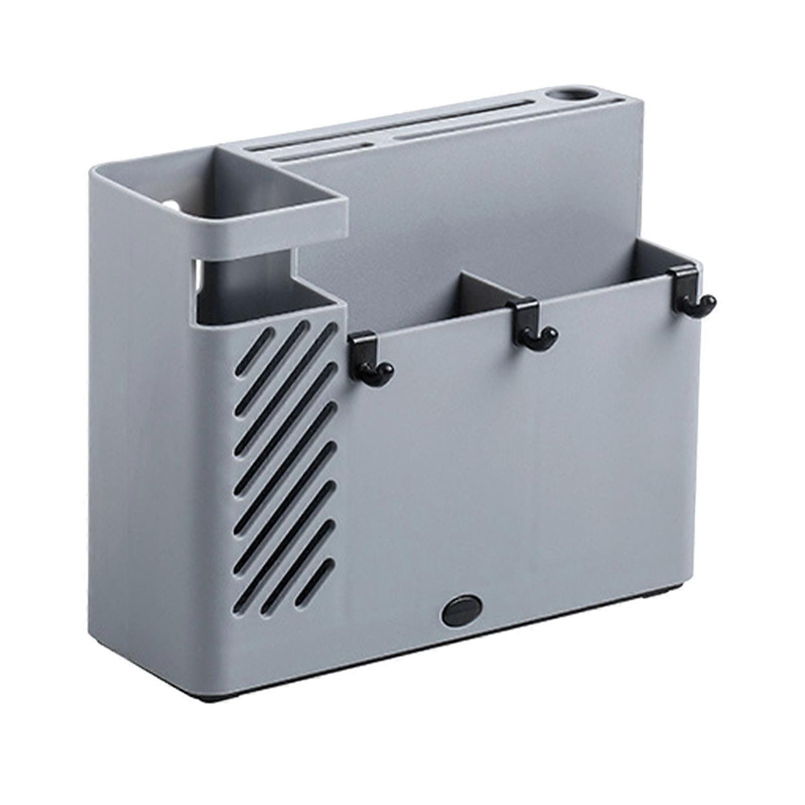 Utensil Storage Rack Multifunctional Space Saving Plastic Punch Fre Wall Mounted Knife Chopstick Holder for Kitchen