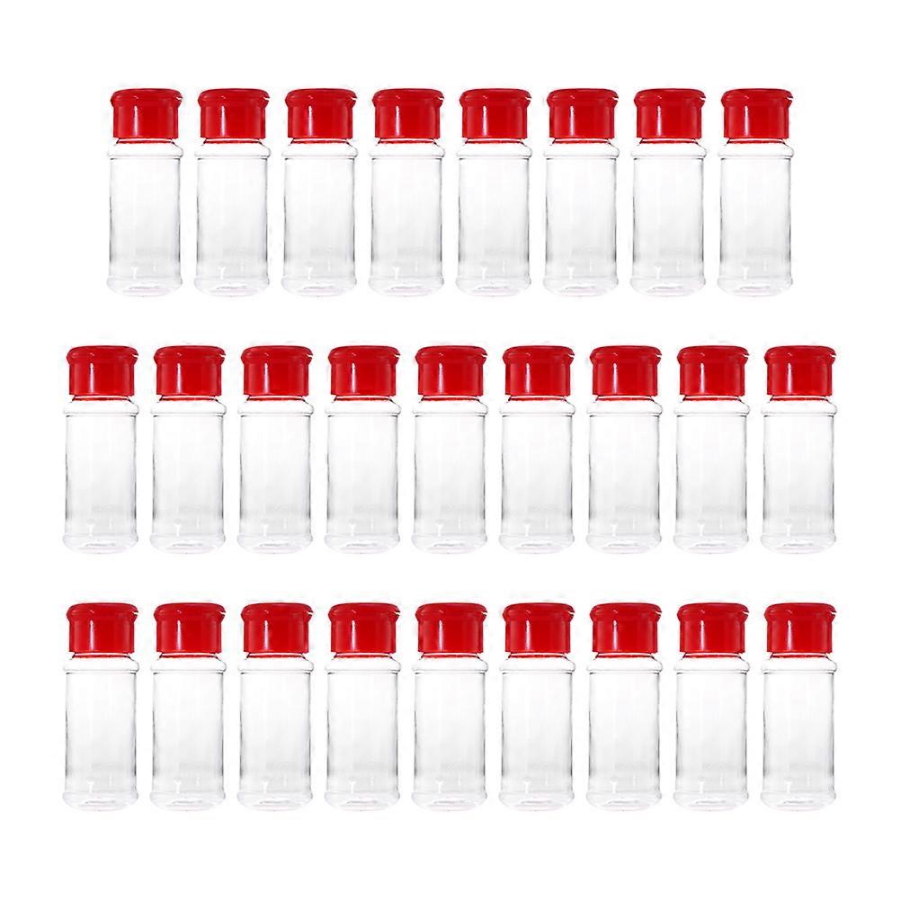 Plastic Seasoning Bottles Spice Dispenser for Storage 25Pcs Red