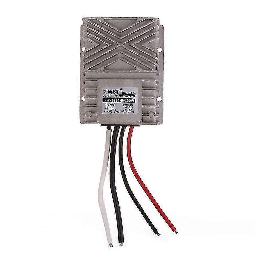 DC 12V-24V to 5V Voltage Reducer Power Converter for Truck & Car LED Strip Lights - Efficient Power Supply Solution