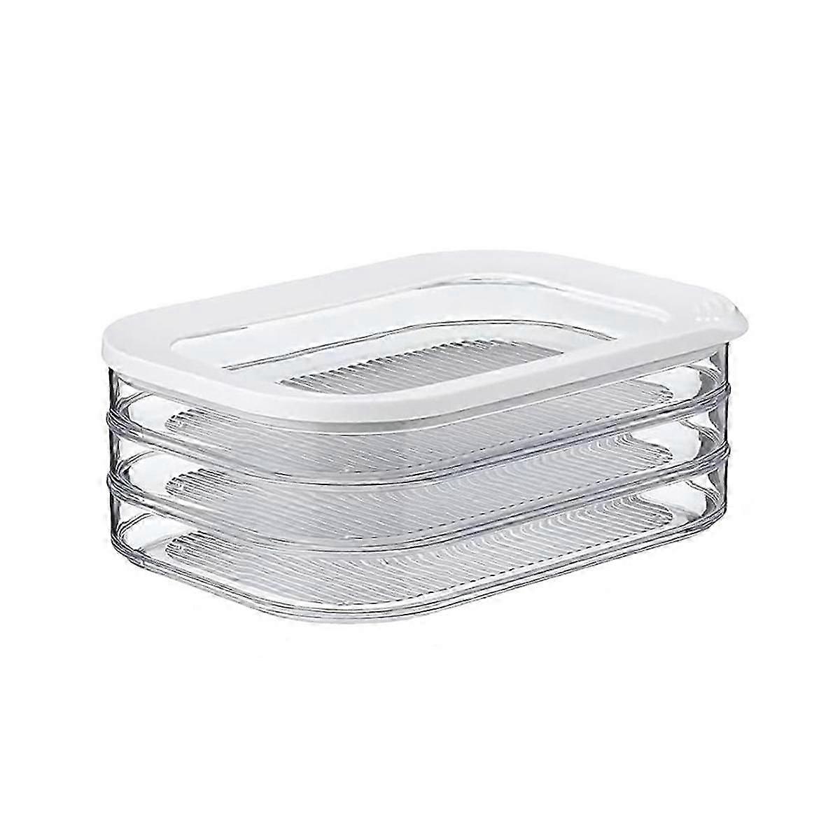 Lunch Meat Container for Refrigerator Bacon Preservation Box Bacon Storage Keeper Food Storage Solution Detachable