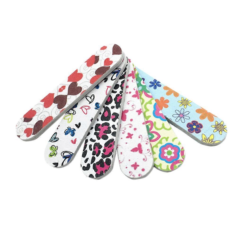 Nail Buffer Blocks Manicure Nail Files Surface Sanding Smoothing and Shaping Nails 9x2x0.4cm Assorted Color 100Pcs
