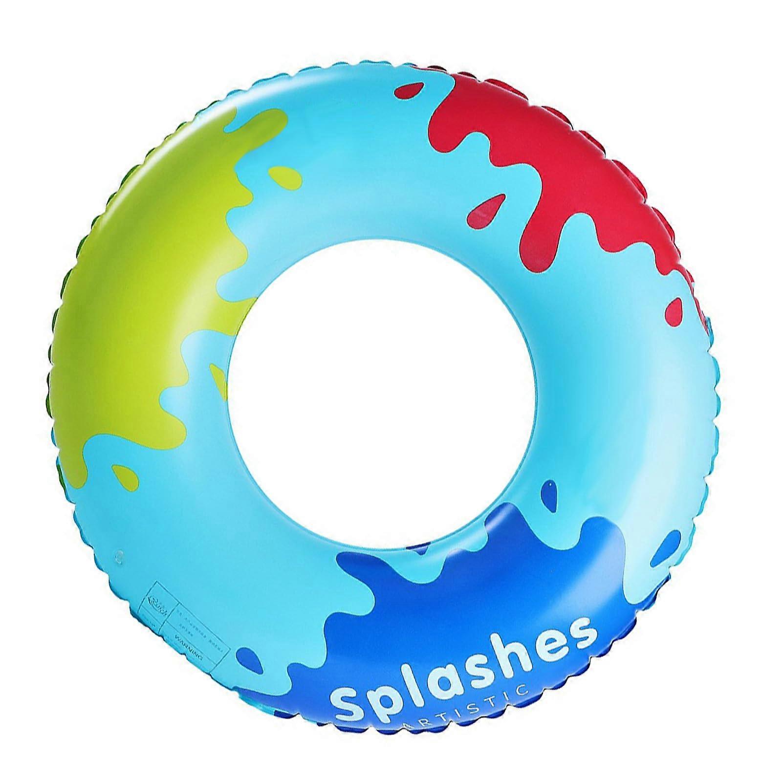 Colorful Pattern Inflatable Swimming Rings for Pool and Beach Fun with Enhanced Durability
