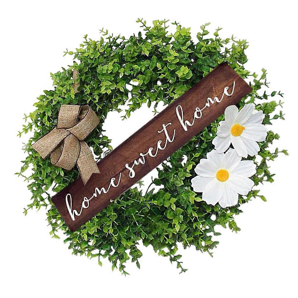 Eucalyptus Wreath Pendant Large Artificial Plant Hanging Decor for Front Door Home Party Celebrations Easy Suspension