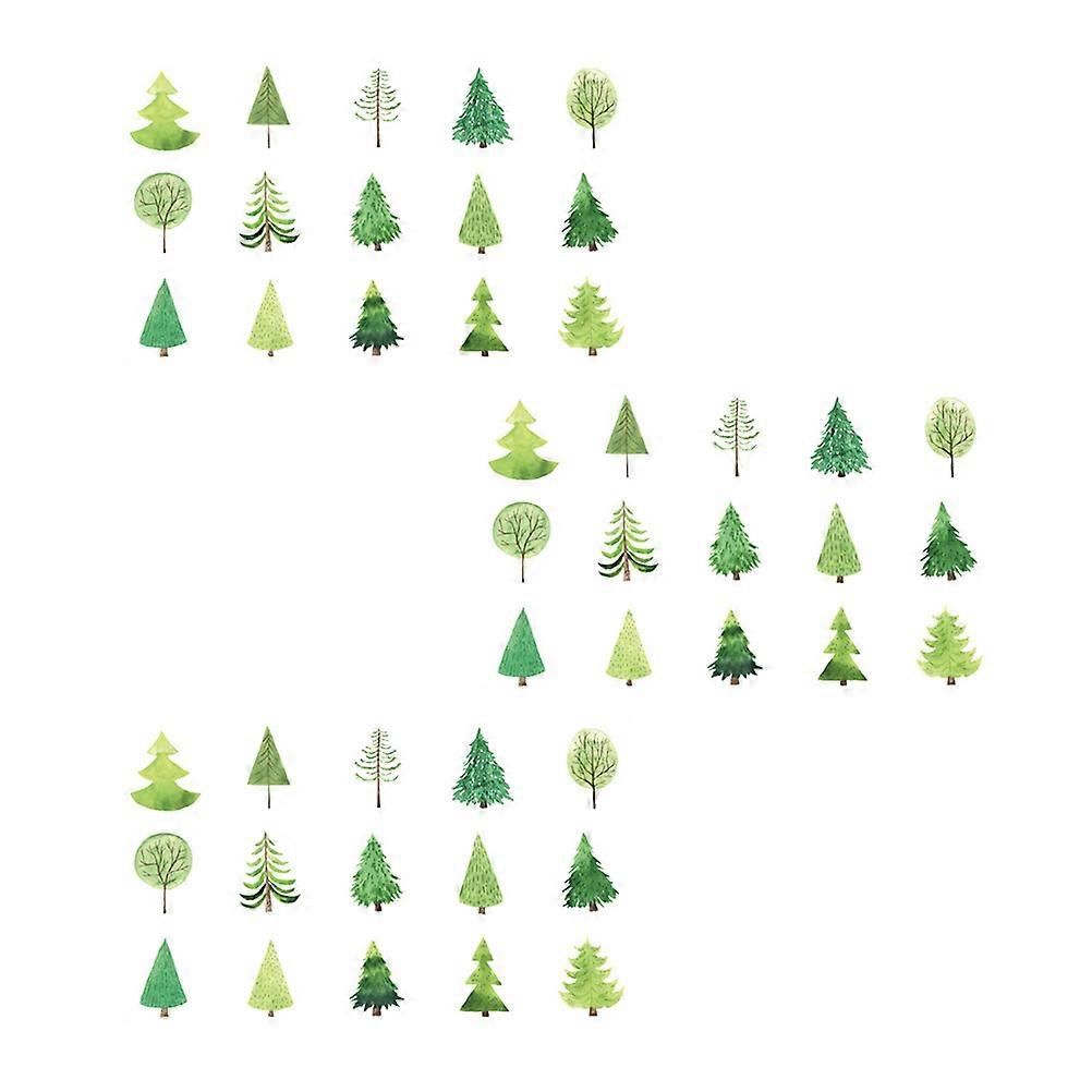 Sticker Packs Scrapbook Decoration Stickers Practical and Fit with Your Diary Decor Use Perfectly Green Tree Shape 3 Sets