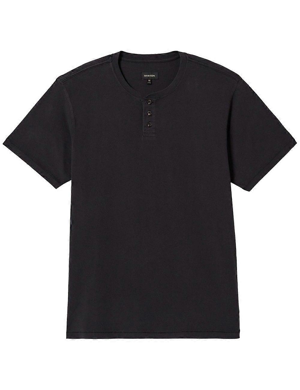 Men's Brixton Vintage Reserve Henley T-shirt - Black Sol Wash