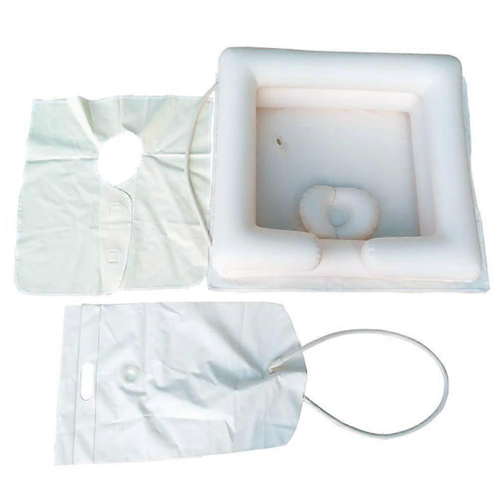 Portable Inflatable Hair Washing Basin for Outdoor Use in Bed