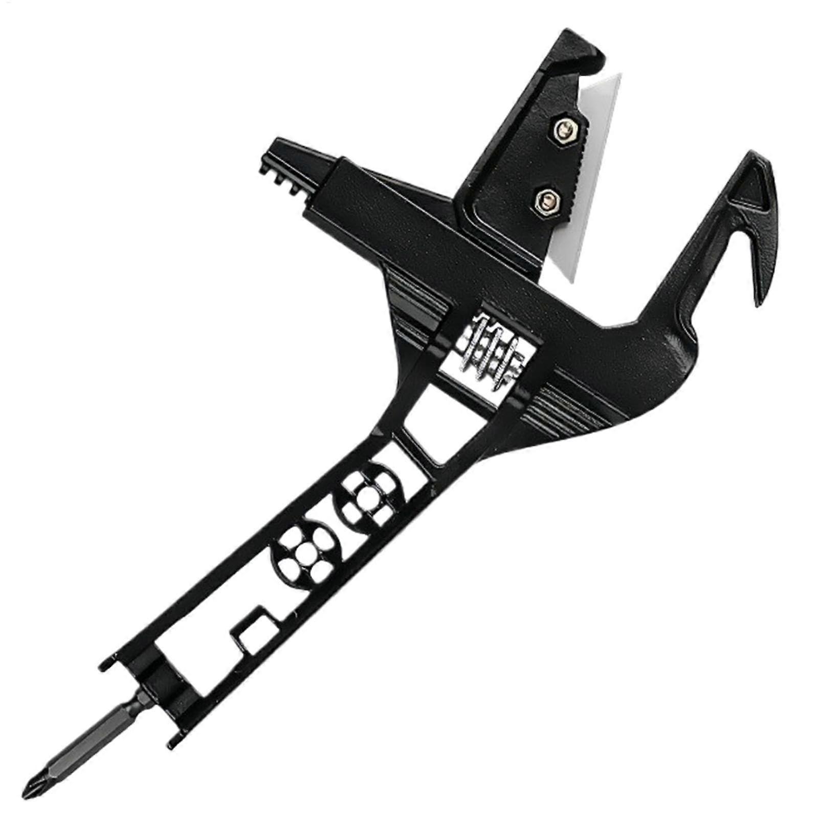 Adjustable wrench, movable wrenches Wide water pipe and nut wrench Multifunctional wrench for home, factory, bathroom, studio
