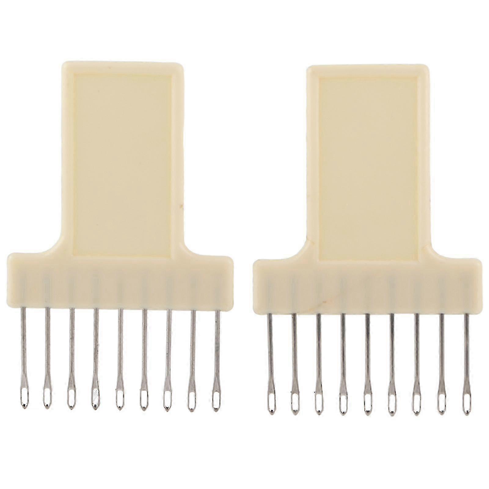 2 Pieces Knitting Machine Transfer Comb with 9 Needles Compatible with KH260, KH230, KH270, SK151 & SK155 - Essential Accessory