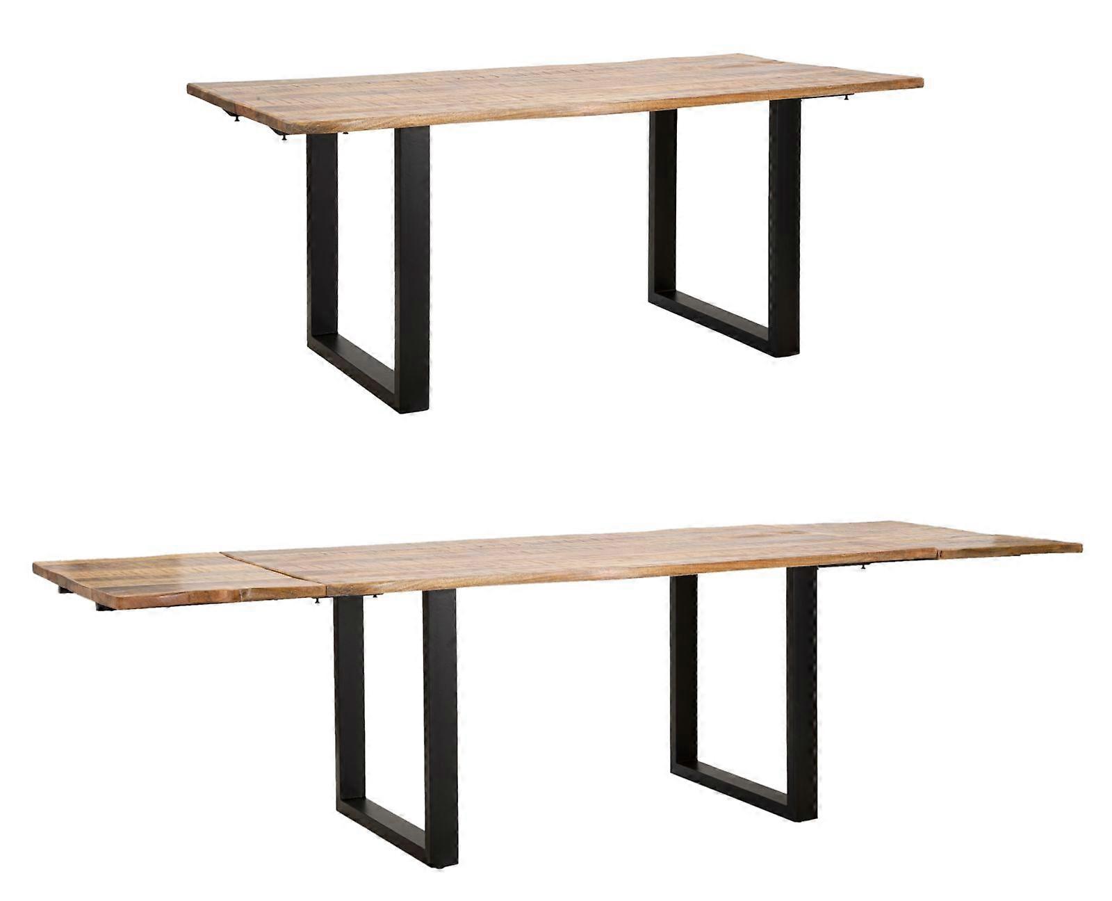 DINING TABLE EDGE -EXTENDABLE- CM 180X90X77-TOTAL LENGHT 280 (MANGO WOOD)
