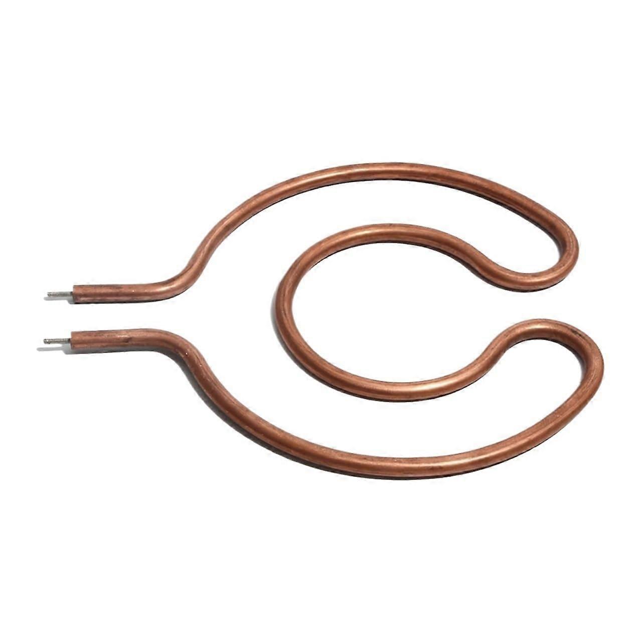 PVUVT doubleloop heating tube, electric wok accessory, circular rod, copper/ironclad copper coil tube
