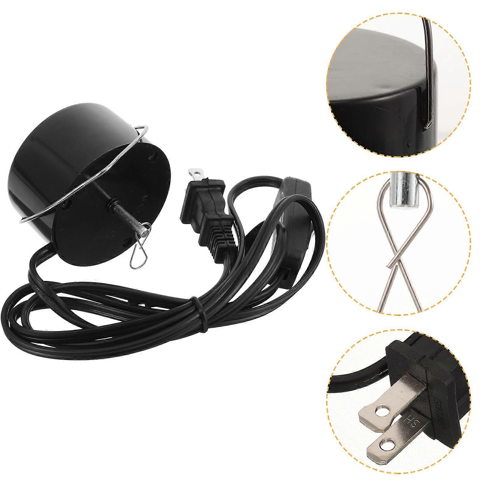 Black Plastic Rotating Motor for Hanging Wind Chime Decorations with Plug Compact Size