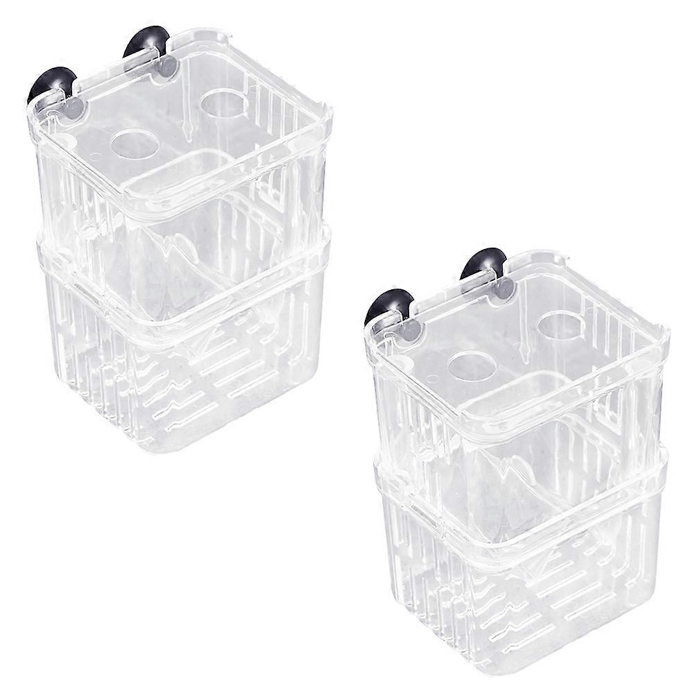 2pcs Suction Cup Incubator for Small Fish Hatchery and Tank Divider