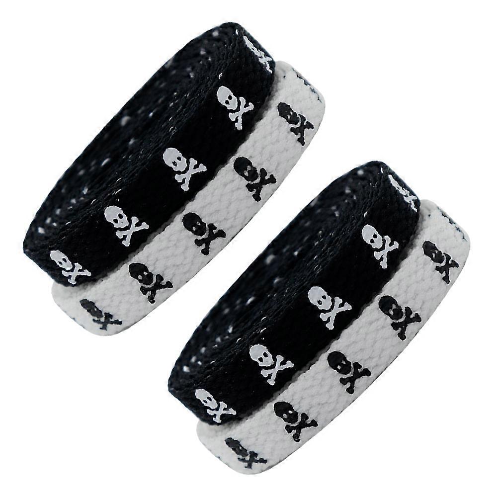 Flat Elastic Laces For Shoes 120x0.8cm Polyester Fashion Enthusiasts 2Pair