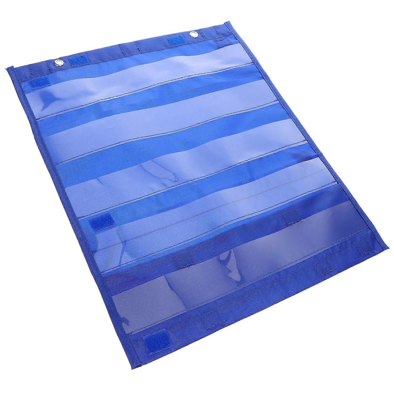Blue Magnetic Pockets for Whiteboard Cloth Material Versatile Storage Solution for Classroom Use 6.5 x 9 inches