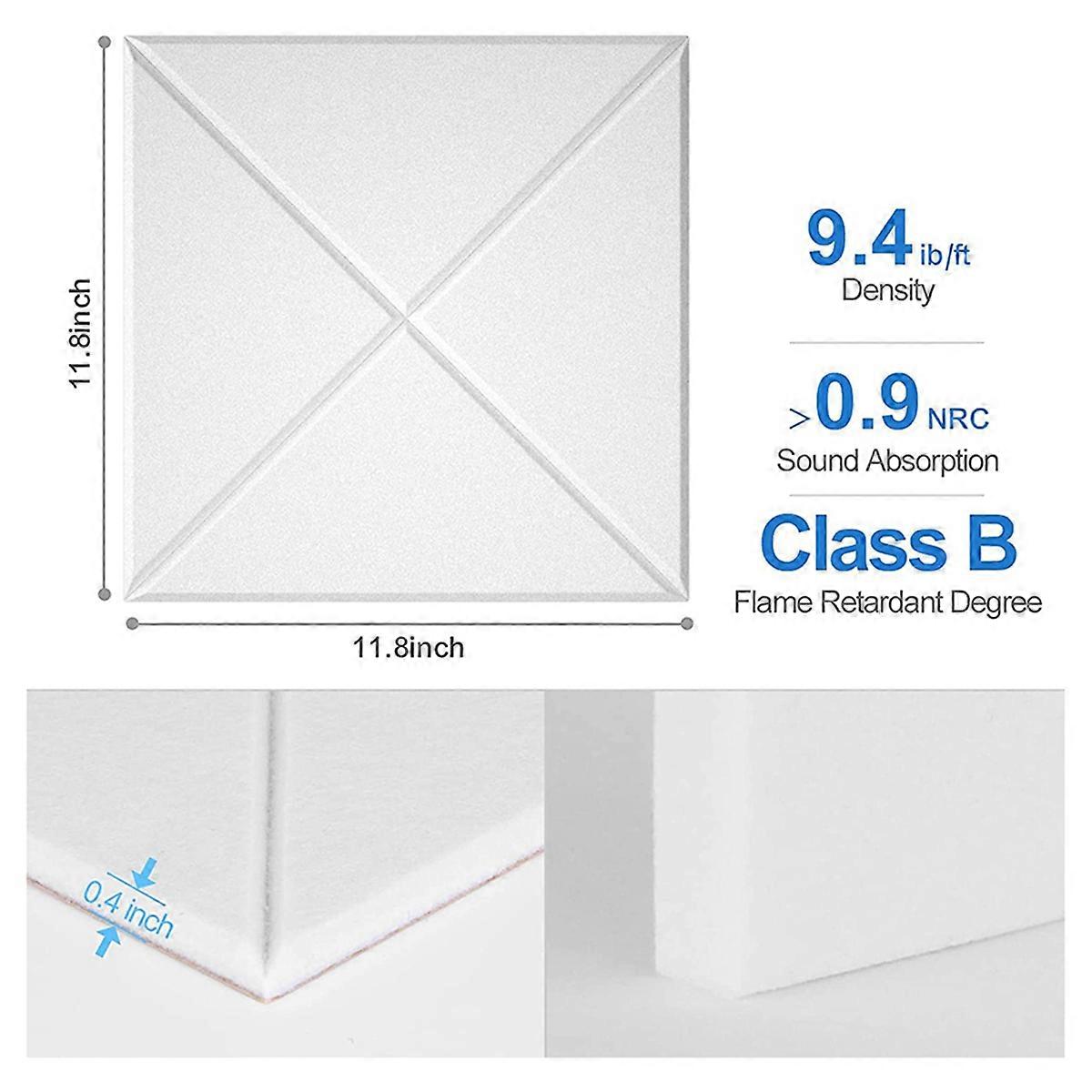 24 Pack Acoustic Panels,Sound Proof Padding,Beveled Edge Sound Absorbing Panels,for Acoustic Treatme