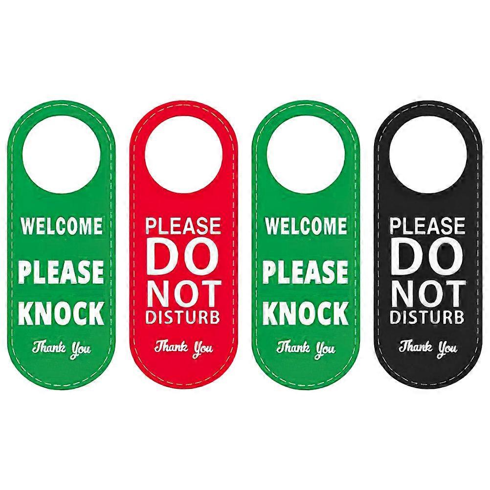 2Pcs Do Not Disturb Warning Door Sign for Hotel Double Side Hanging Door Indicator