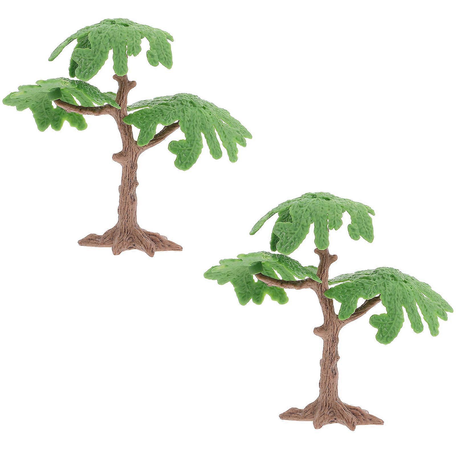 Model Railroad Scenery Ginkgo Tree Multipurpose Use Office Spaces 9.50X9.50X4.00CM 2Set