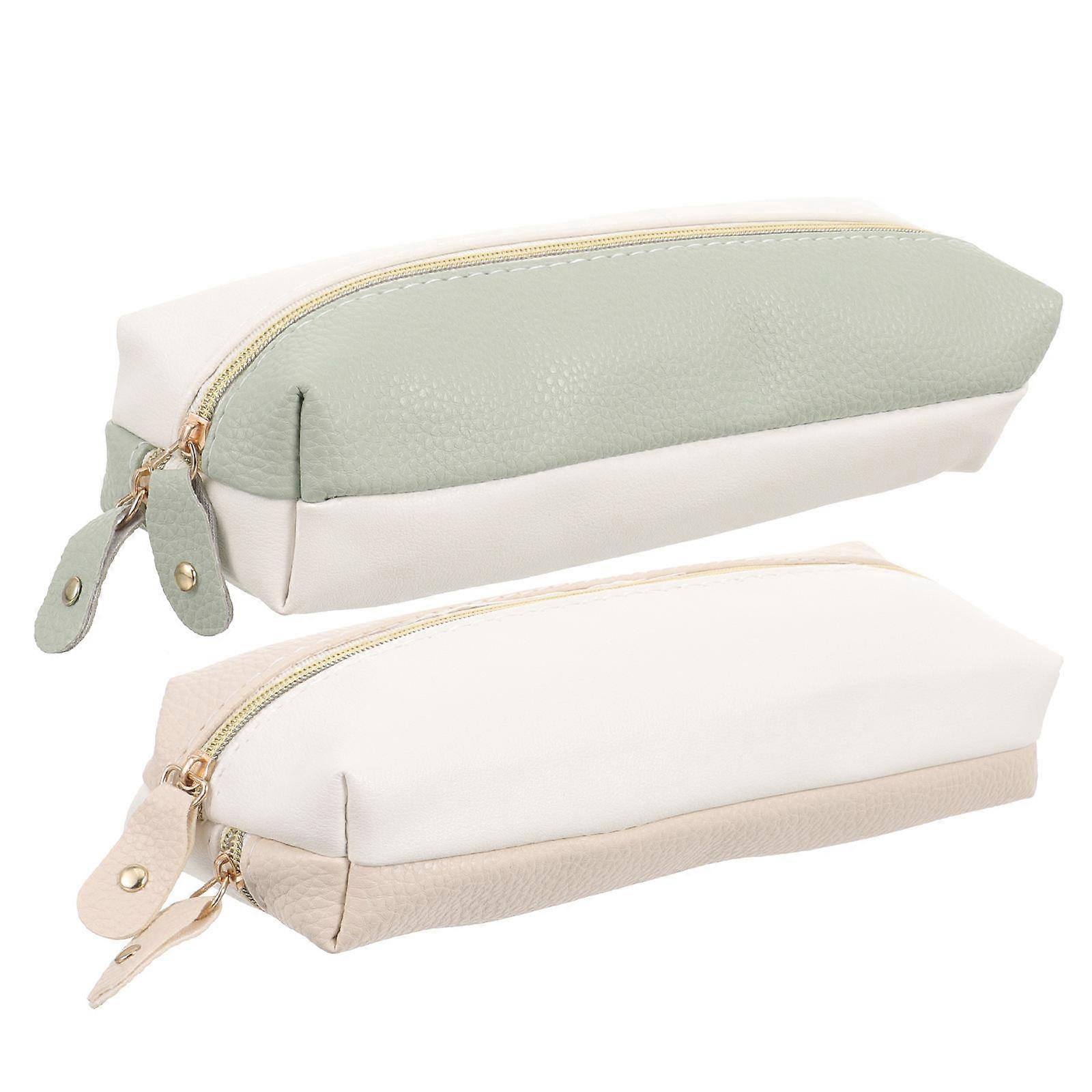 Slim Pencil Case for Office Use Made of PU in Assorted Colors with Compact Size 7.87x3.94x1.97 Inches