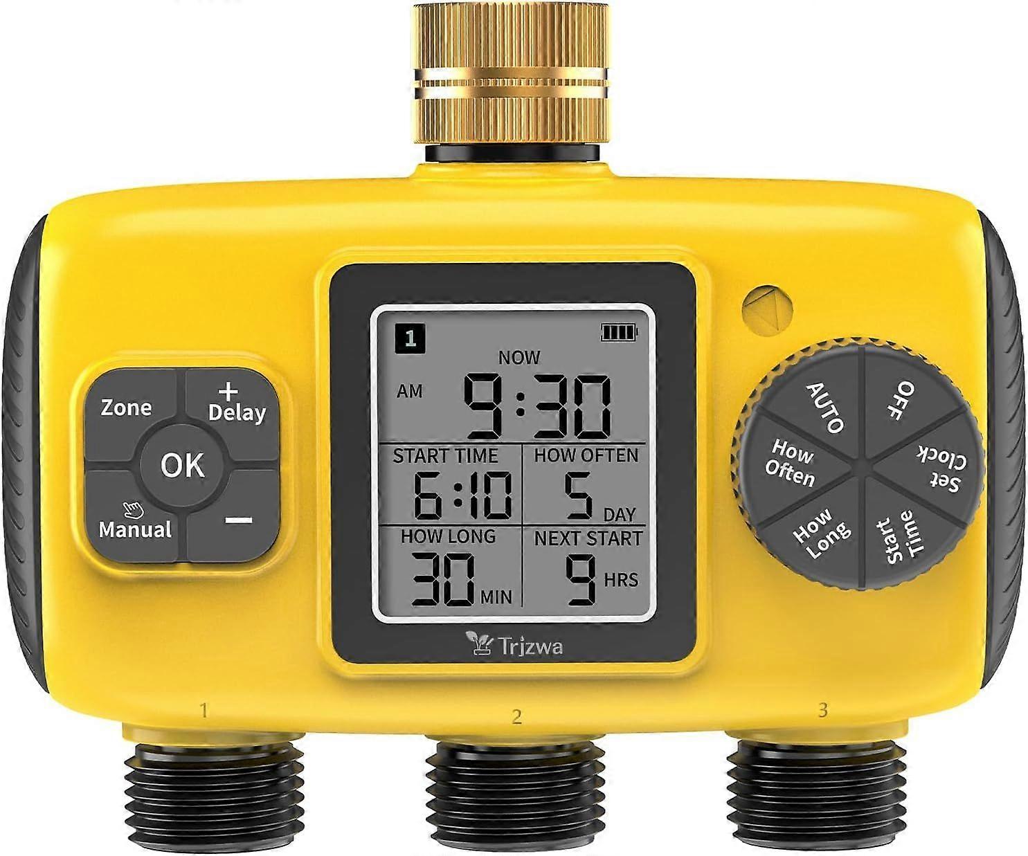 2025 Il più recente timer per irrigatore con tubo da giardino a 3 zone con irrigazione a 3 zone separate