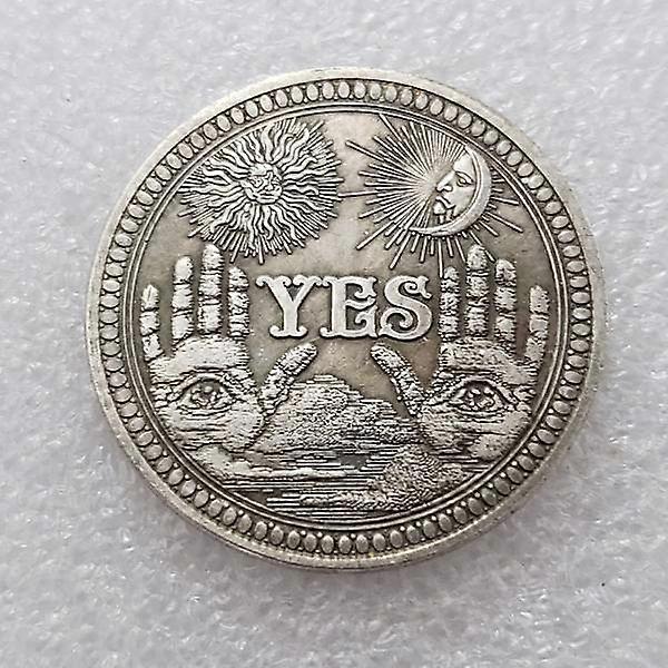 Yes or no Skull Commemorative Coin Souvenir Challenge Coins Col A ONE SIZE