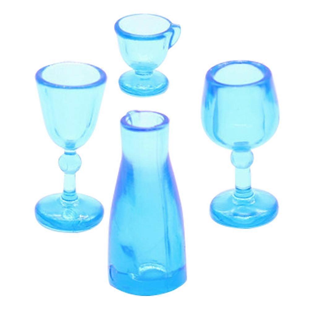 Mini House Accessories 4Pcs Miniature Wine Cups Realistic Mini Wine Cups Suitable For Garden Decoration Compact Size
