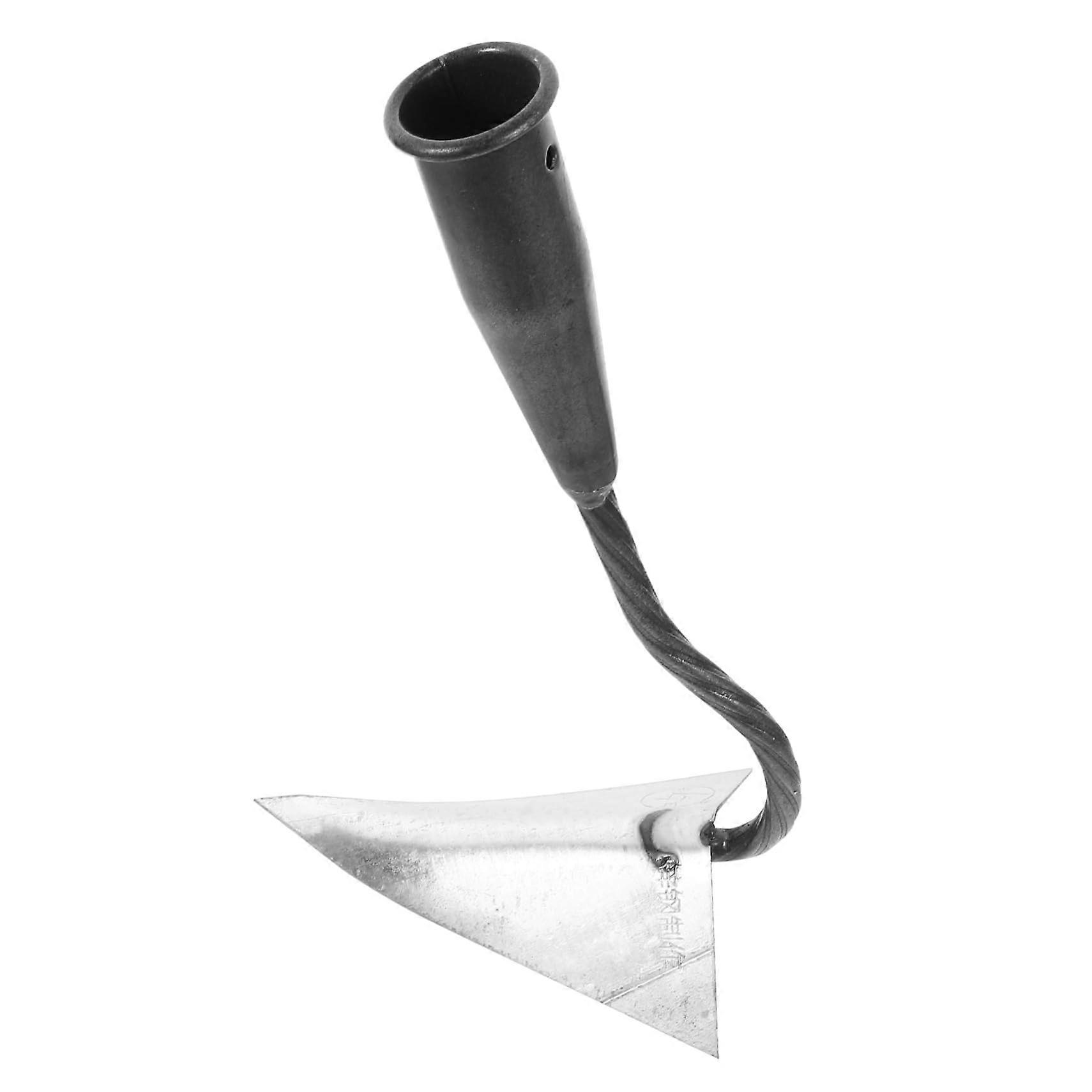 1 piece triangular hoe garden tool, galvanized, sturdy and durable for loosening soil for vegetable planting.