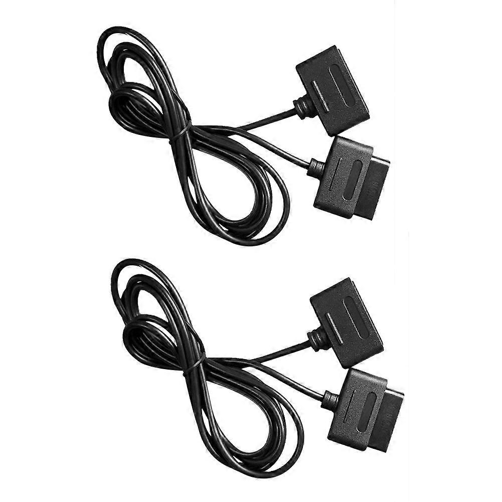 SNES Controller Extension Cable 2-Pack Black, SNES and SNES Classic Compatible