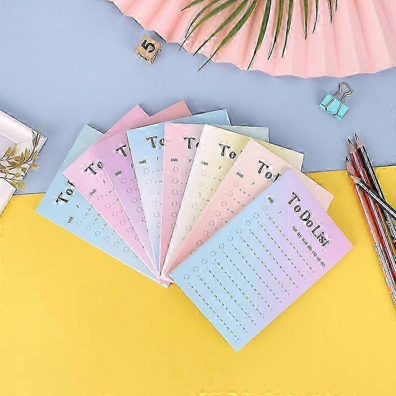 8-Pack Daily Planner Notepad, Horizontal Line Design, Self-Adhesive, Compact and Portable Size for Task Management