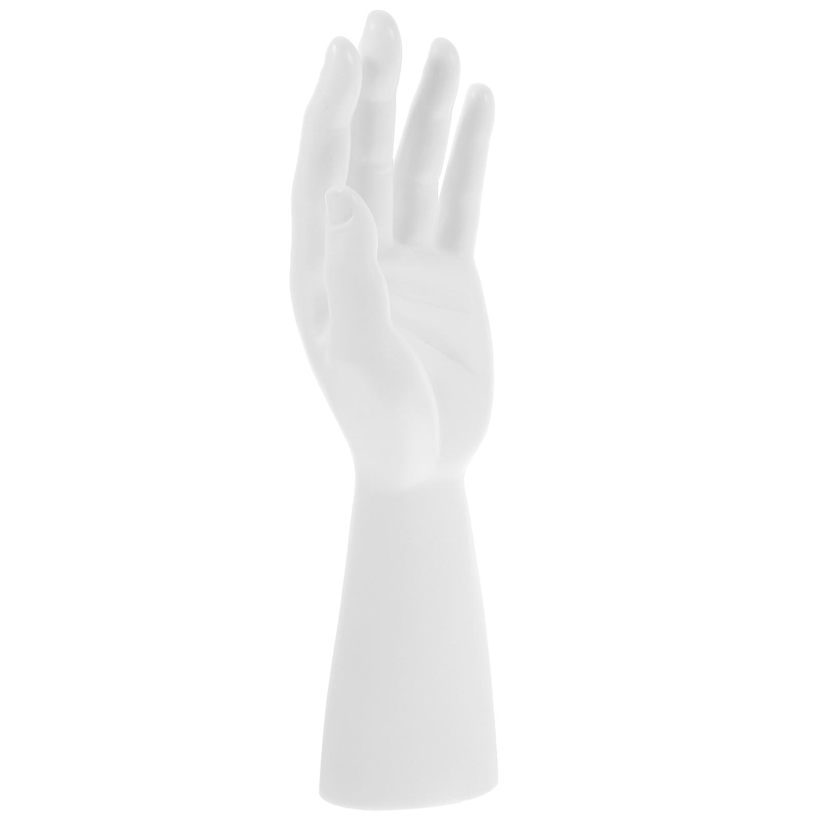 Right Hand Mannequin Jewelry Display Stand for Rings, Bracelets & Watches White Plastic Model for Seamless Photography and Elegant Showcase