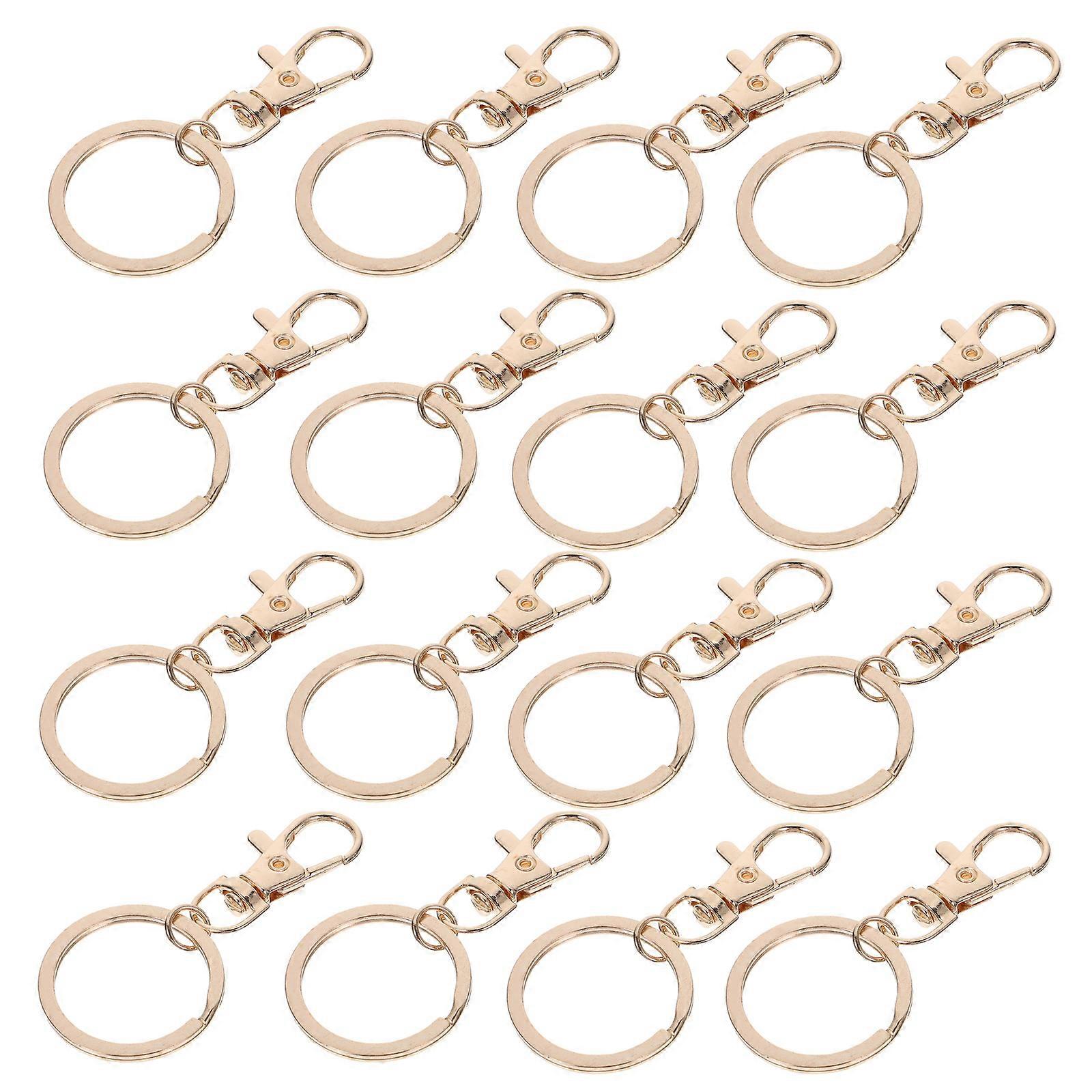 50PCS Zinc Alloy Key Chain Clips with Lobster Clasp – Durable Key Rings for DIY, Crafting, and Jewelry Making
