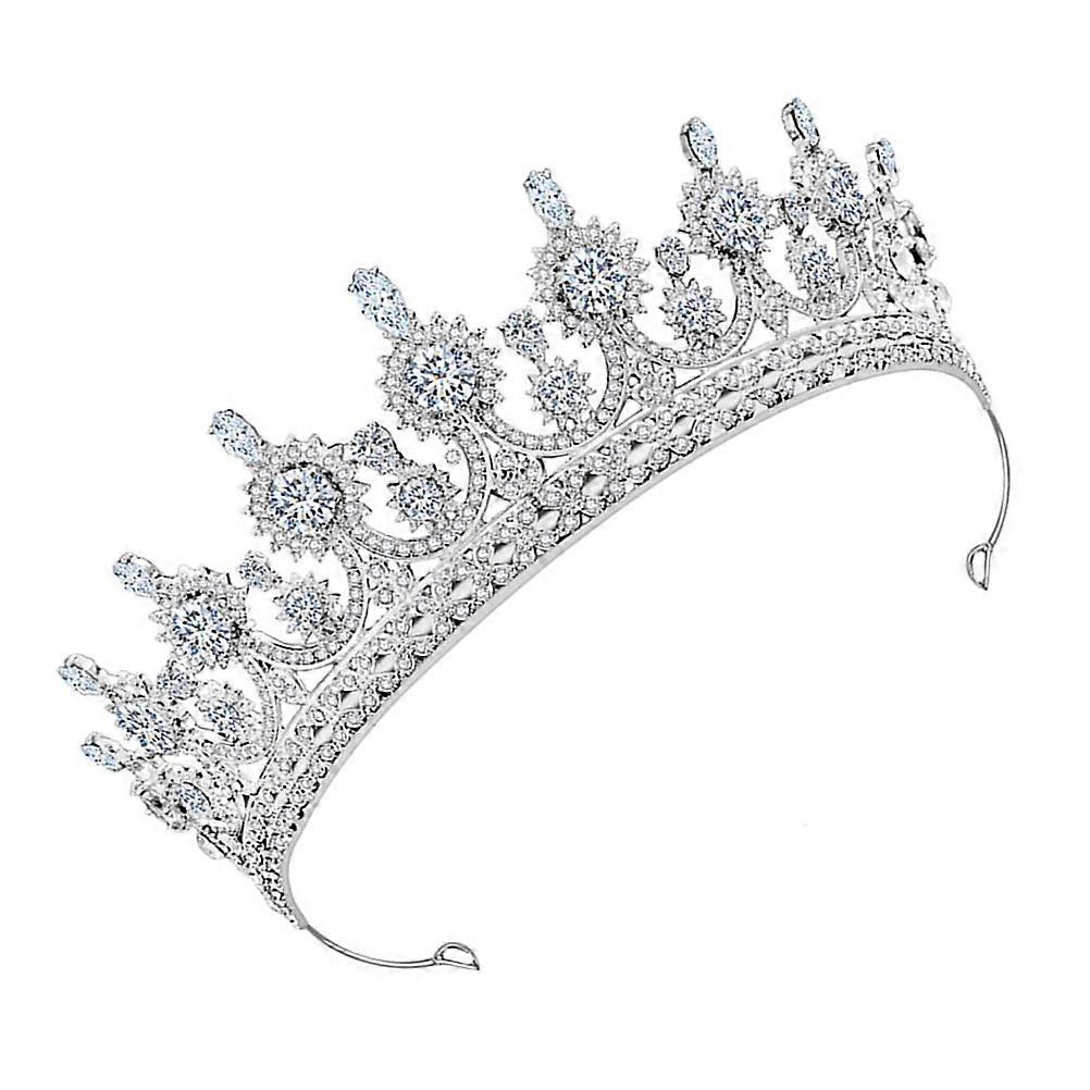 Bandeau en cristal brillant pour accessoires de cheveux de mariée Coiffe délicate en strass Argent