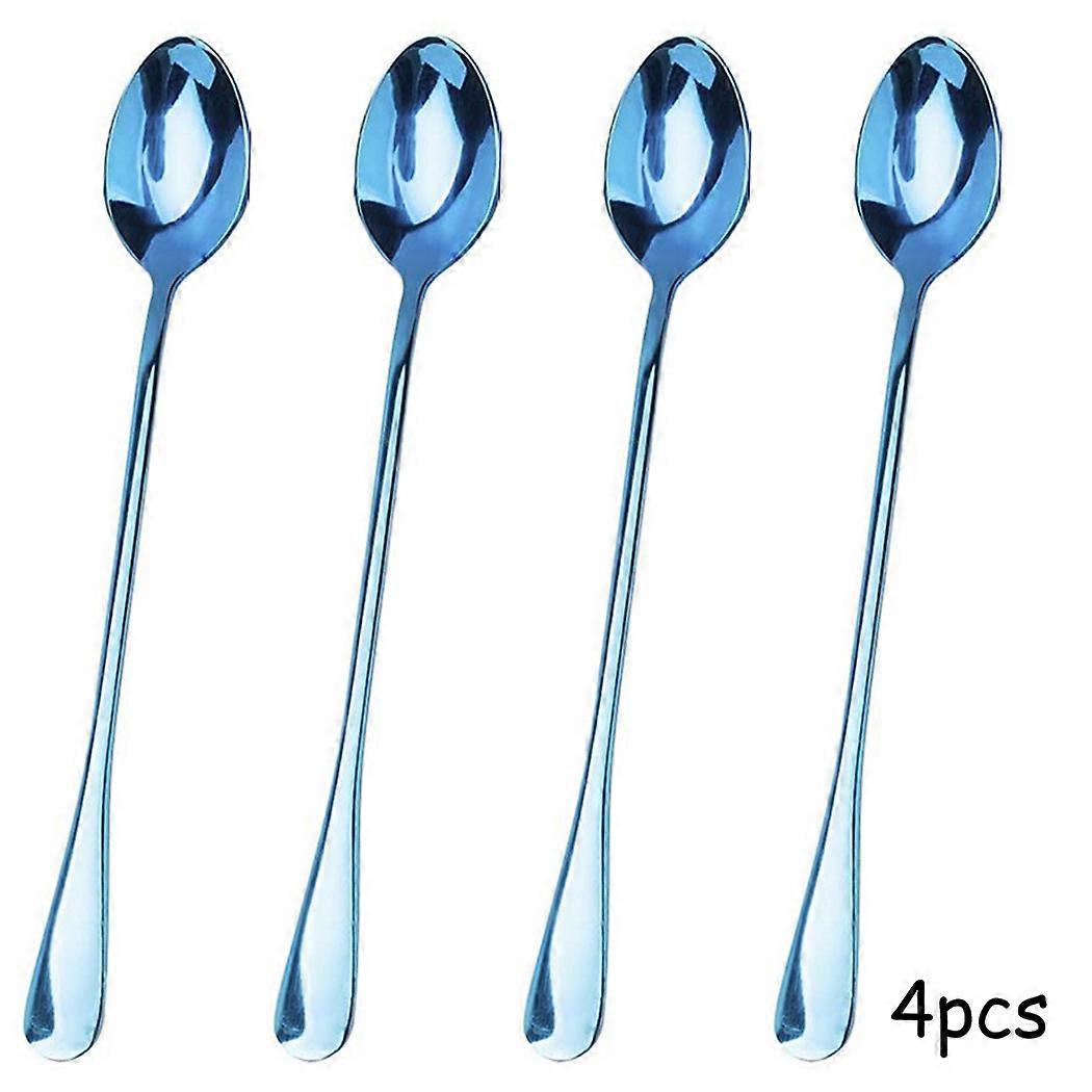 Iridescent Rainbow Spoons for Milkshake Coffee Beverage Accessories