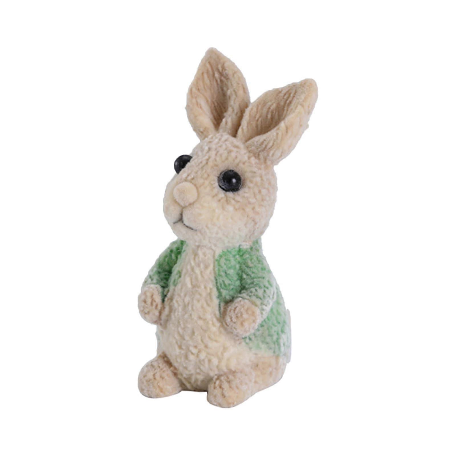 Exquisite Cartoon Rabbit Ornament for Kids - Decorative Household Window Display W304e, Colorful Resin Design