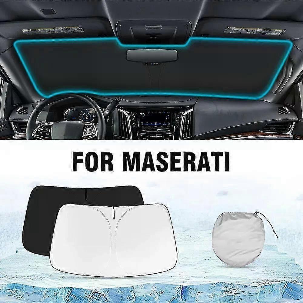 Αυτοκίνητο Sunshade Front Windshield Block Heat Sun Shade Foldable Sun Visor Για Maserati Levante 2017-2024 Ghibli 2014-2024 Sunblind