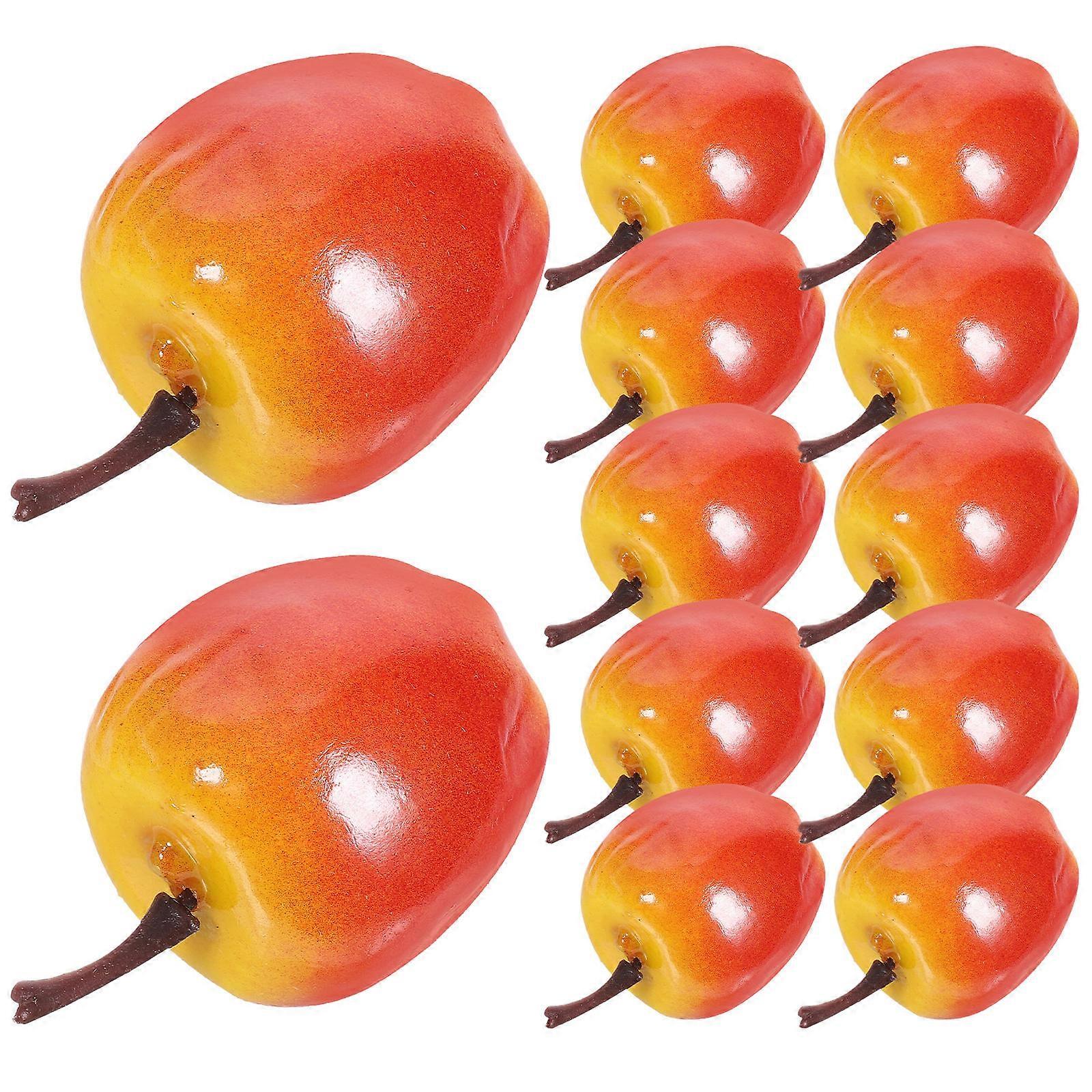 20pcs Lifelike Artificial Fruit Models Simulation Props for Party, Kitchen, Home Decoration & Learning Tool