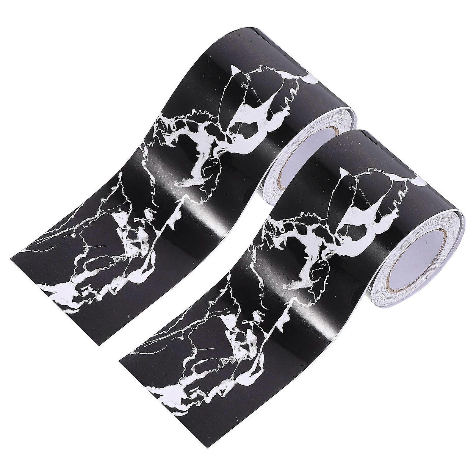 Flexible Self Adhesive Skirting Board Trim for Marble Countertops and Wall Edges – Easy Peel and Stick Installation, 2 Rolls per Pack